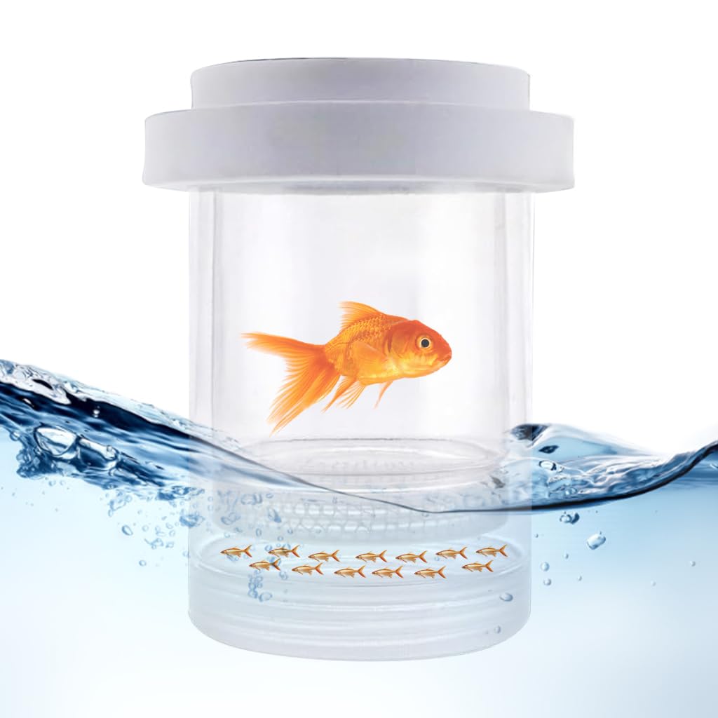 Qpets 2 Sizes Aquarium Betta Fish Breeding Boxes, Modular Incubator Boxes In-Tank Floating Breeding Box Anti-escape PET Plastic Fish Breeding Box with Mesh Screen Qpets 2 Sizes Aquarium Betta Fish Breeding Boxes, Modular Incubator Boxes In-Tank Floating Breeding Box Anti-escape PET Plastic Fish Breeding Box with Mesh Screen